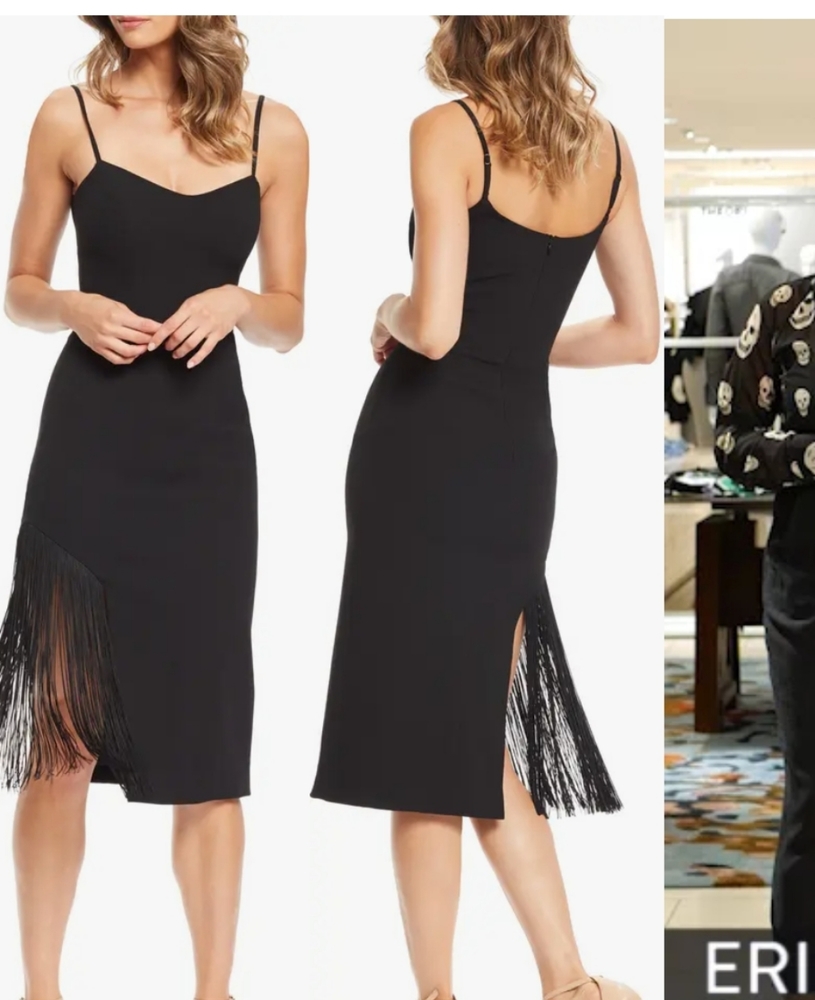 Dress The Population Rory Midi Fringe Dress